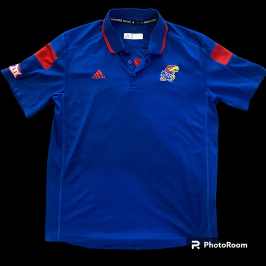 Kansas Jayhawks Adidas Big 12 Polo