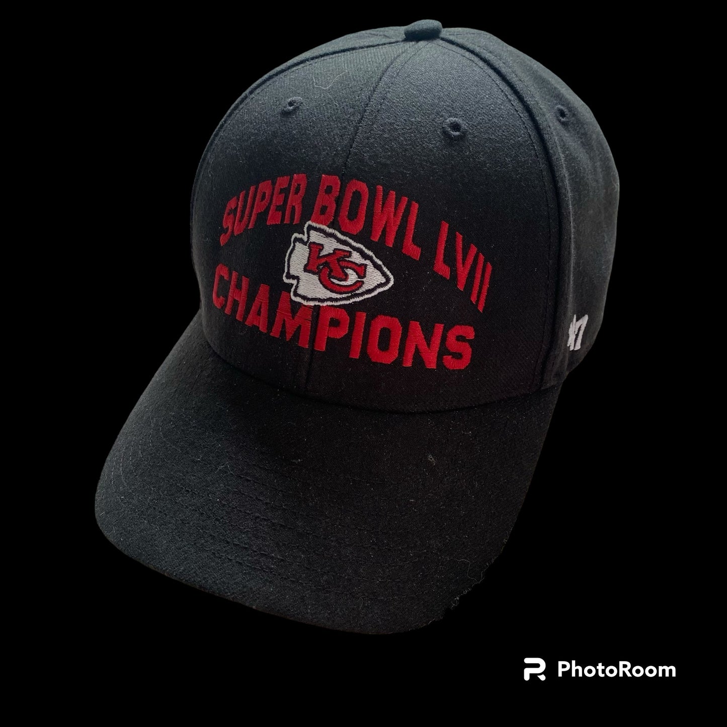 Kansas City Chiefs '47 Black Super Bowl LVII Champions Hat