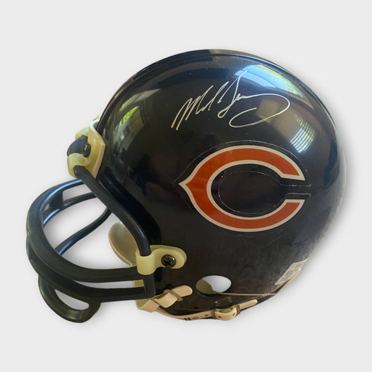 Chicago Bears Autographed Mini Helmet Mike Singletary 2001 Topps Reserve Hologram