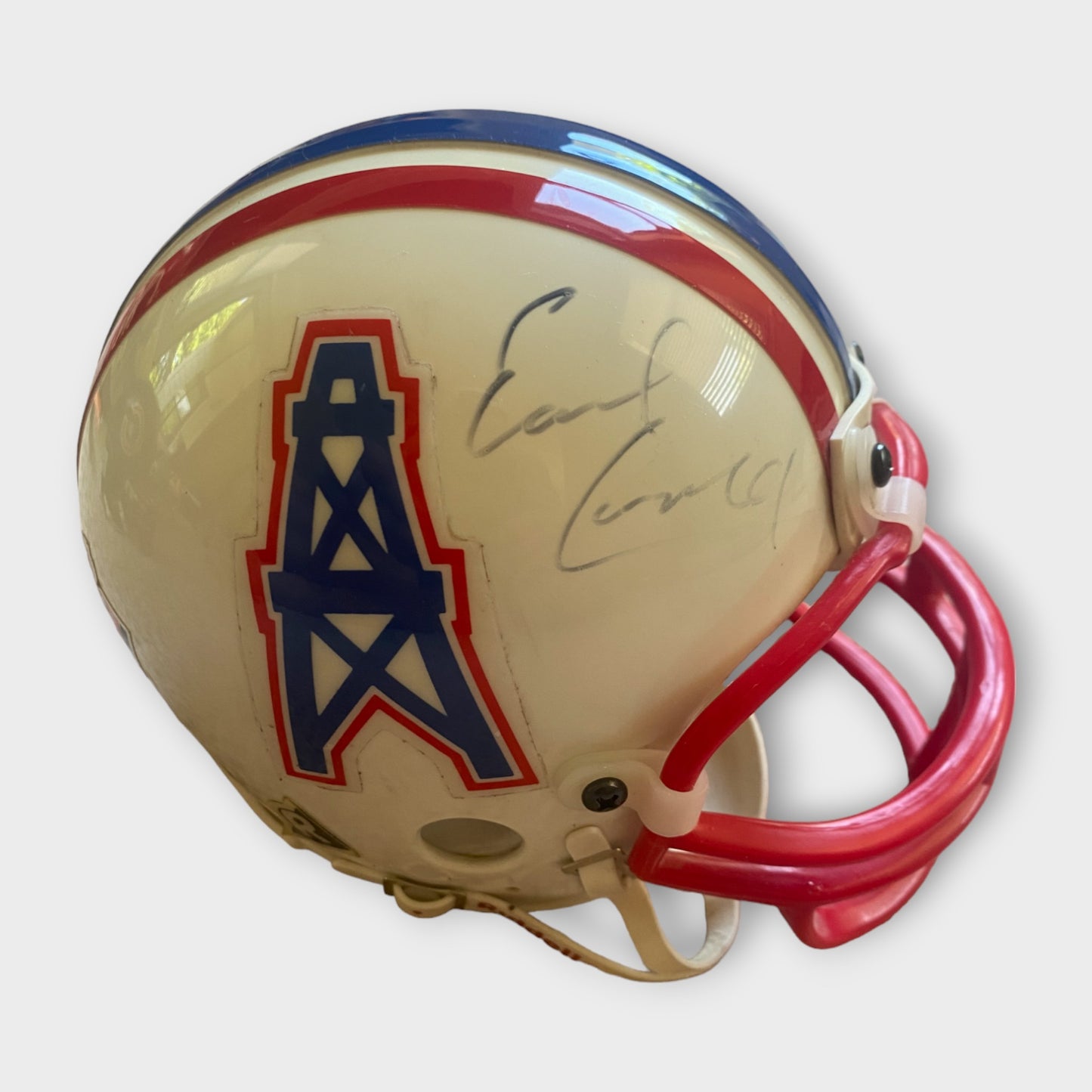 Houston Oilers Autographed Mini Helmet Earl Campbell