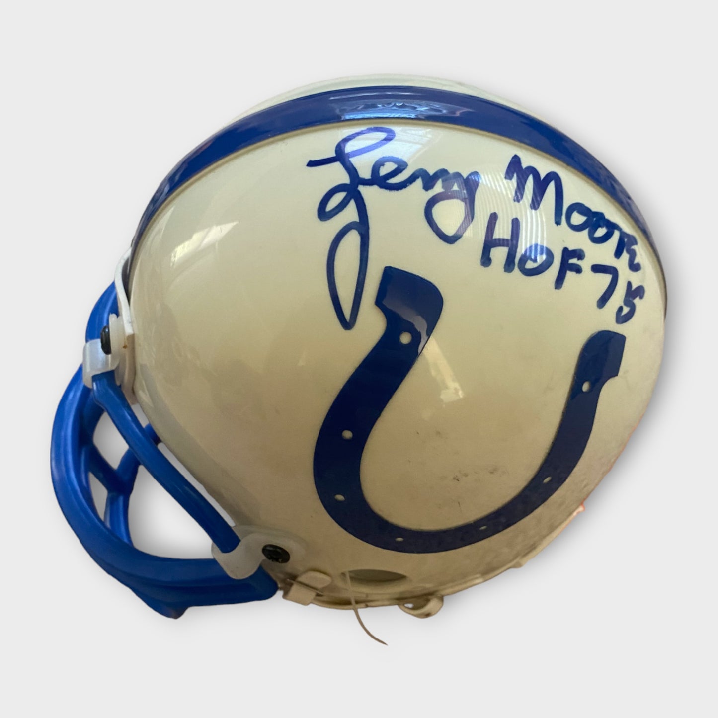 Baltimore Colts Autographed Mini Helmet Lenny Moore