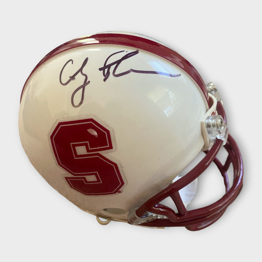 Stanford Cardinal Autographed Mini Helmet Coby Fleener Certified Official Licensed Collegiate