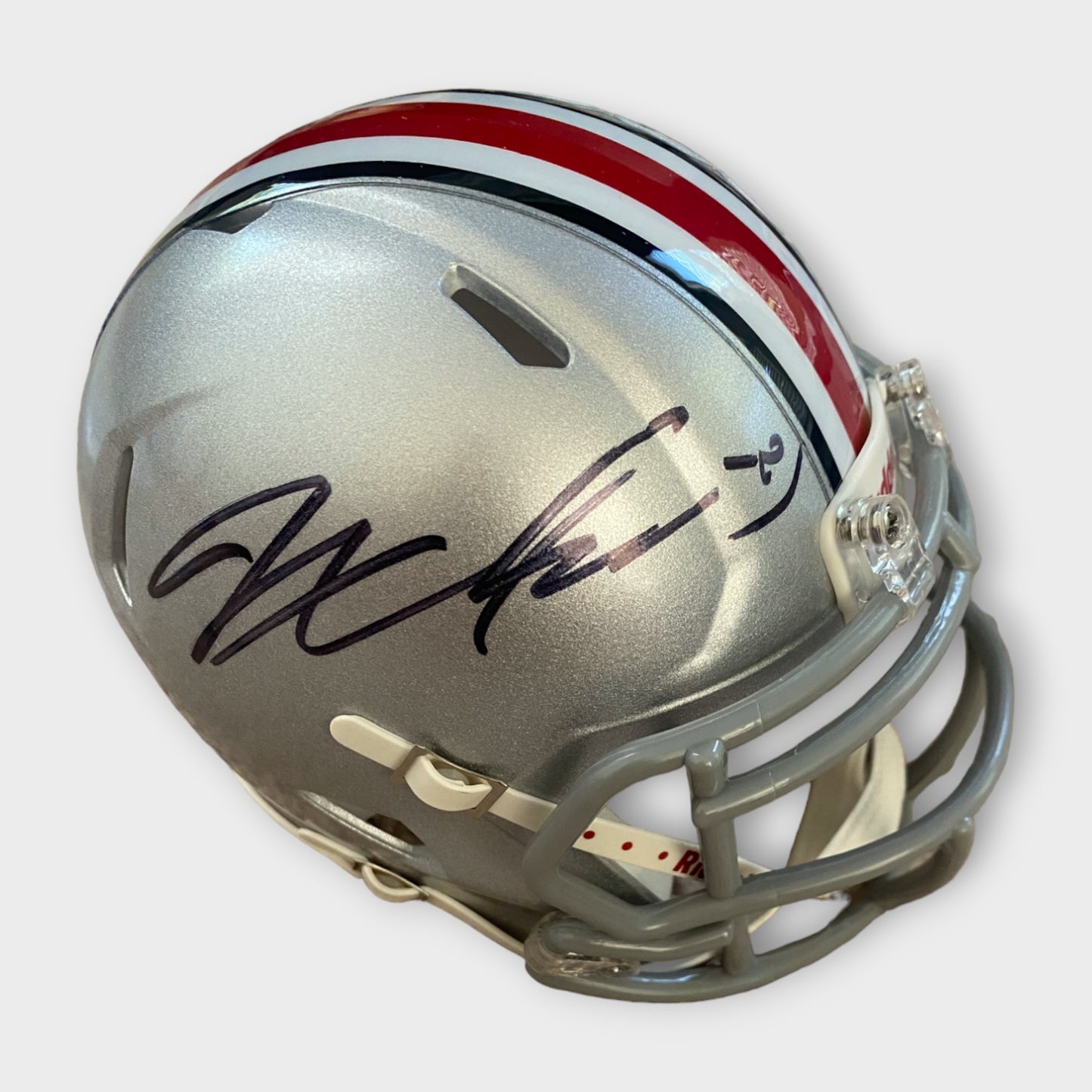 Ohio State Buckeyes Autographed Mini Helmet JAXON SMITH-NJIGBA COA