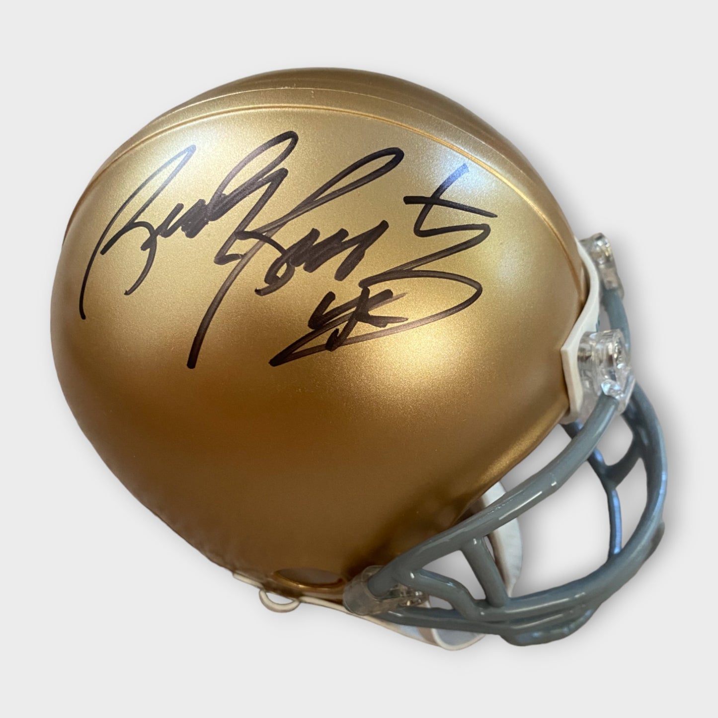 Notre Dame Fighting Irish Autographed Mini Helmet Rudy Ruettiger COA