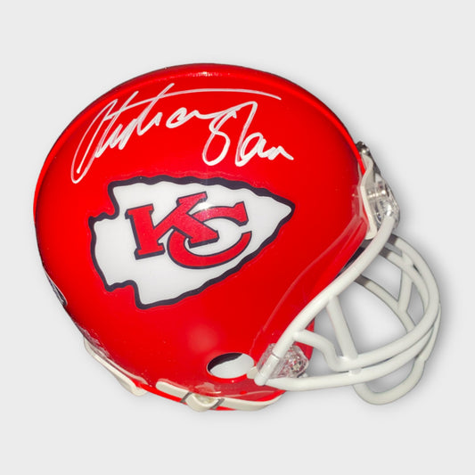 Kansas City Chiefs Autographed Mini Helmet Christian Okoye PSA Certified Autograph