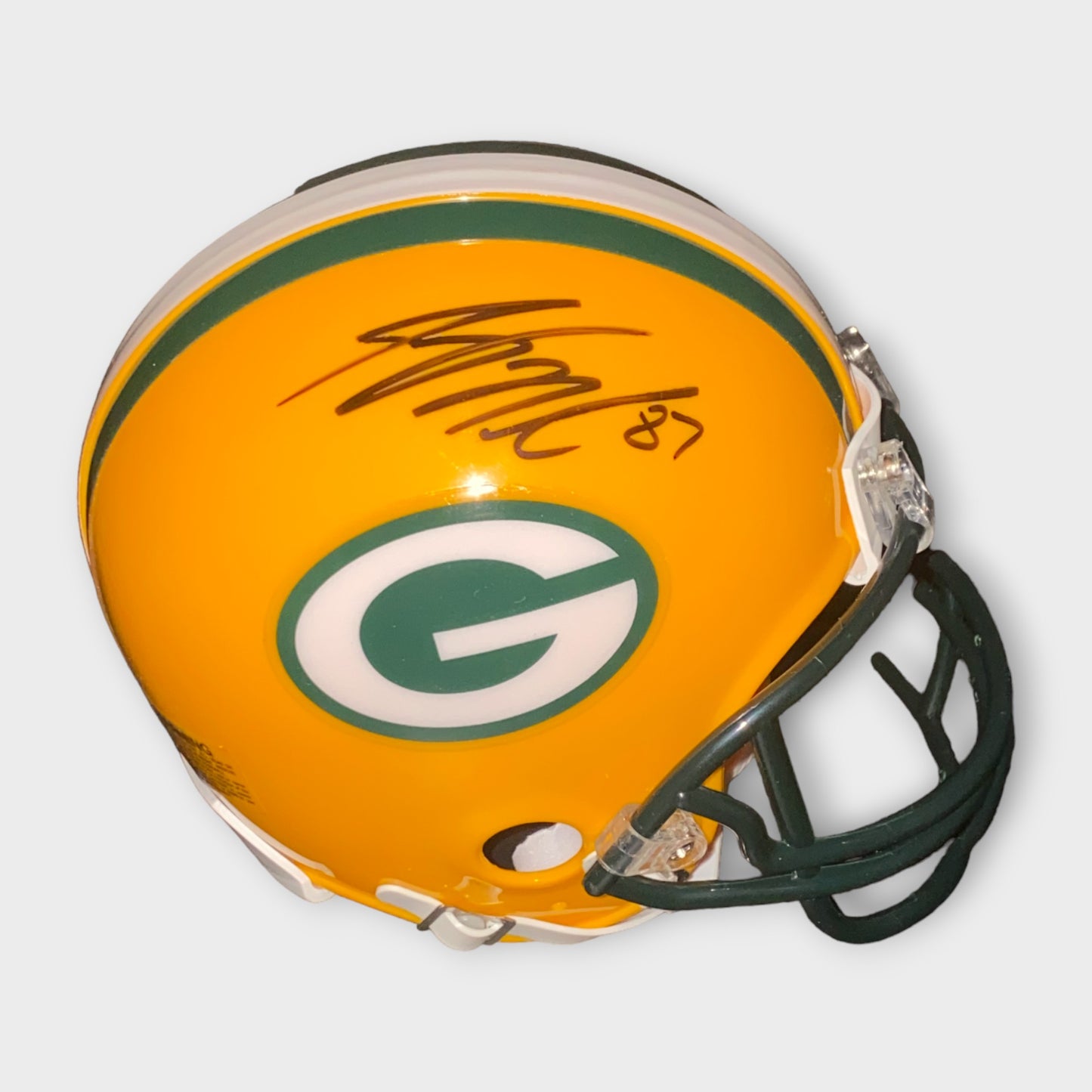 Green Bay Packers Autographed Mini Helmet Jordy Nelson COA