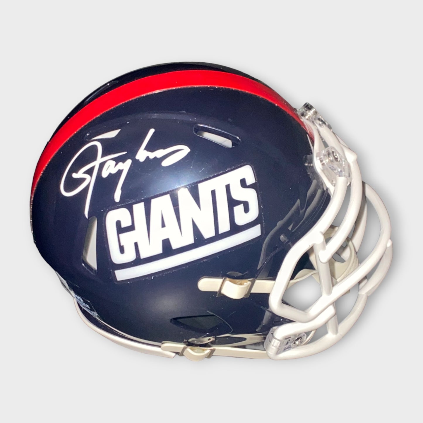 New York Giants Autographed Mini Helmet Lawrence Taylor Beckett