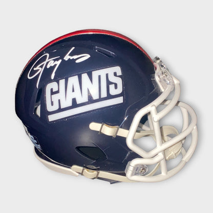 New York Giants Autographed Mini Helmet Lawrence Taylor Beckett