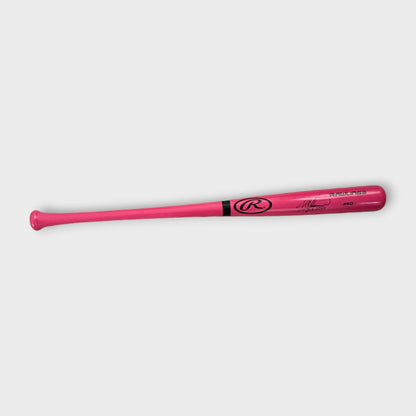 Pink Autographed Bat Bartolo Colón "Big Sexy" COA