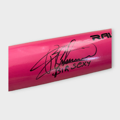 Pink Autographed Bat Bartolo Colón "Big Sexy" COA