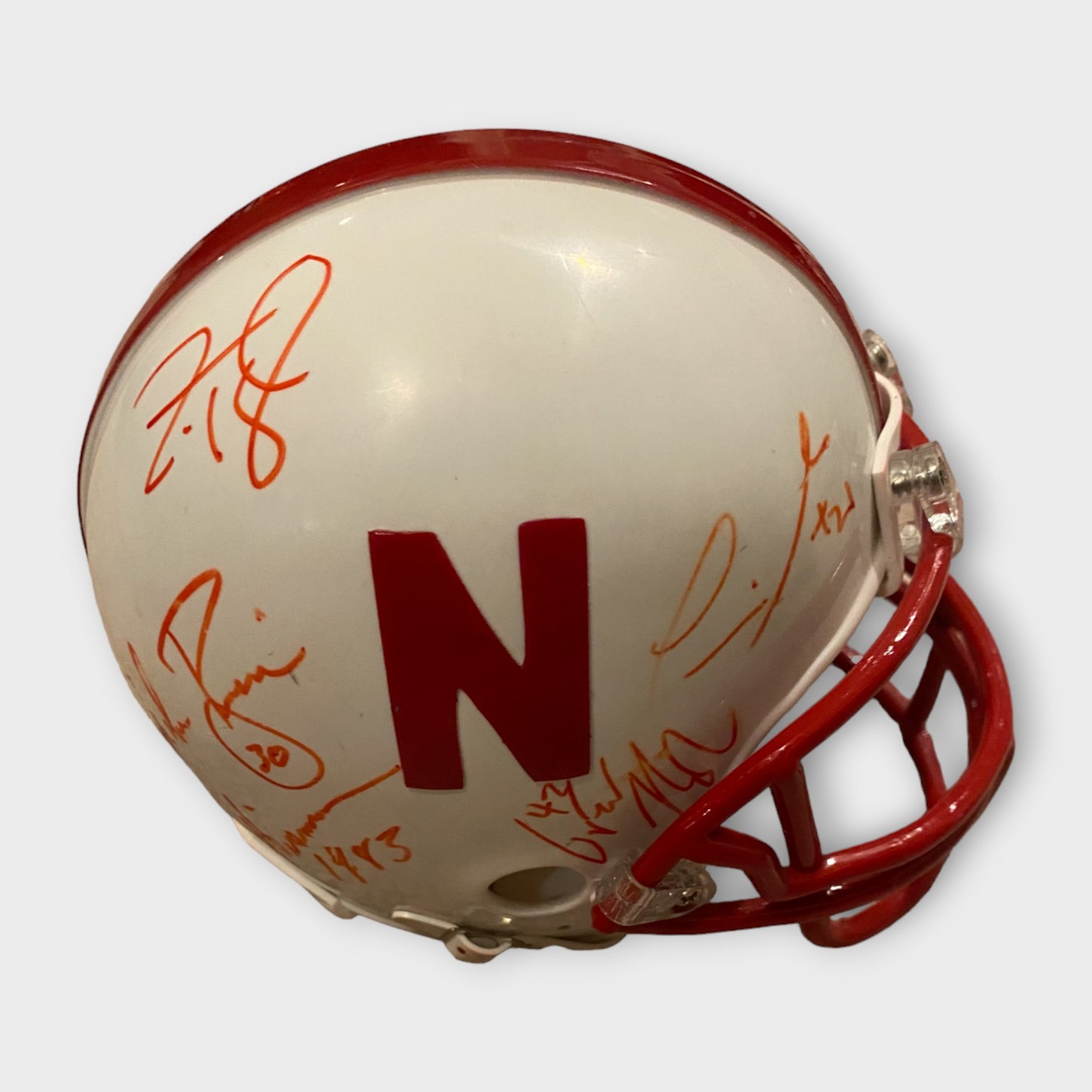 Nebraska Huskers Autographed Mini Helmet Multiple Huskers