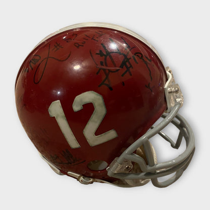 Alabama Crimson Tide Autographed Mini Helmet Multiple Tide