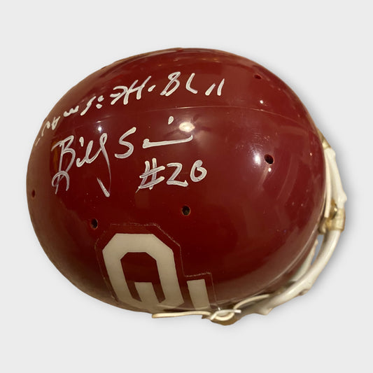 Oklahoma Sooners Autographed Mini Helmet Billy Sims