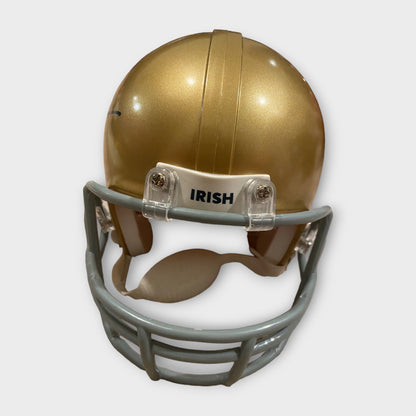 Notre Dame Fighting Irish Autographed Mini Helmet Joe Theismann COA