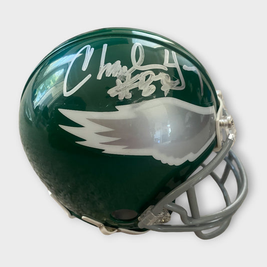 Philadelphia Eagles Autographed Mini Helmet Charle Young COA