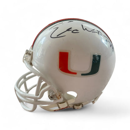 Miami Hurricanes Autographed Mini Helmet Multiple Hurricanes