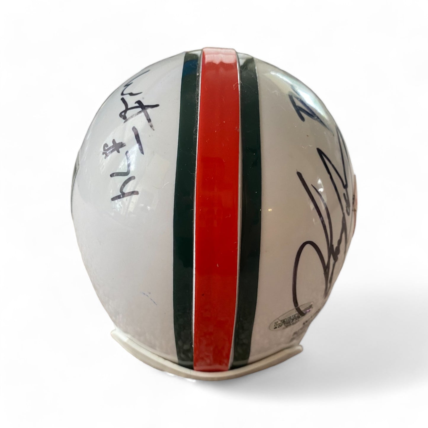 Miami Hurricanes Autographed Mini Helmet Multiple Hurricanes