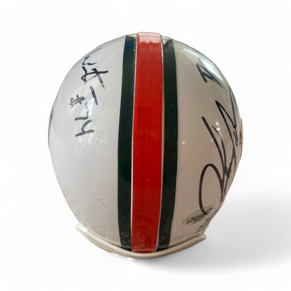 Miami Hurricanes Autographed Mini Helmet Multiple Hurricanes