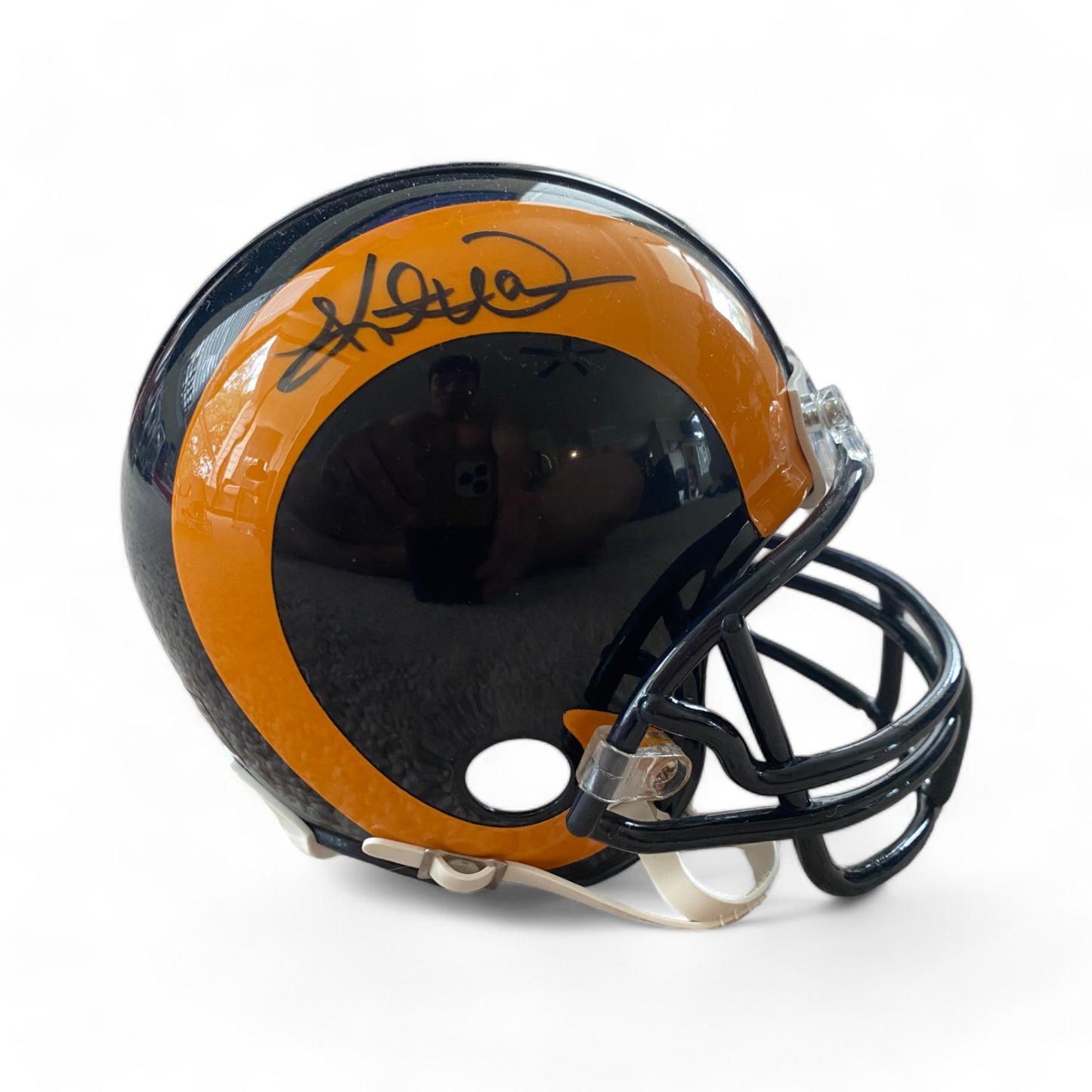 STL Rams Kurt Warner Autographed Helmet