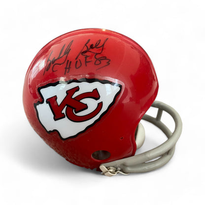 Kansas City Chiefs Autographed Mini Helmet Len Dawson Bobby Bell COA