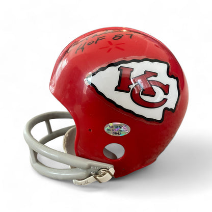 Kansas City Chiefs Autographed Mini Helmet Len Dawson Bobby Bell COA